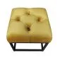 Pufa CHARLIE MG VELVET musztardowa/curry na metalowych nogach | MIRAT. w stylu GLAMOUR, LOFT kolekcja