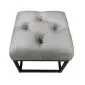 Pufa CHARLIE MG VELVET szara na metalowych nogach w stylu loft | MIRAT. w stylu GLAMOUR, LOFT kolekcja