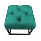 Pufa CHARLIE MG VELVET morska na metalowych nogach | MIRAT. w stylu GLAMOUR, LOFT kolekcja