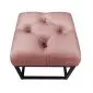 Pufa CHARLIE MG VELVET różowa pikowana do salonu | MIRAT. w stylu GLAMOUR, LOFT kolekcja