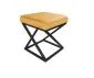 Pufa ZAZU 2 MG VELVET musztardowa/curry w stylu loft | MIRAT. styl LOFT
