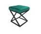 Pufa ZAZU 2 MG VELVET morska na czarnej podstawie | MIRAT. styl LOFT