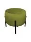 Pufa WILFRED BL VELVET oliwkowa na metalowych nogach | MIRAT. styl GLAMOUR, LOFT