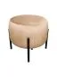 Pufa WILFRED MG VELVET beżowa na metalowych nogach | MIRAT. styl GLAMOUR, LOFT