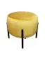 Pufa WILFRED MG VELVET musztardowa/curry na metalowych nogach | MIRAT. styl GLAMOUR, LOFT