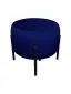 Pufa WILFRED MG VELVET granatowa okrągła na metalowych nogach | MIRAT. styl GLAMOUR, LOFT