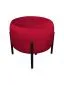 Pufa WILFRED MG VELVET bordowa okrągła na metalowych nogach | MIRAT. styl GLAMOUR, LOFT
