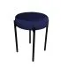 Taboret TORIN MG VELVET granatowy na metalowych nogach | MIRAT.