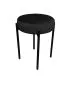 Taboret TORIN MG VELVET czarny na metalowych nogach | MIRAT.