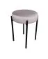 Taboret TORIN MG VELVET jasno różowy na metalowych nogach | MIRAT.