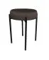 Taboret TORIN MG VELVET brązowy na metalowych nogach | MIRAT.