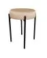 Taboret TORIN MG VELVET beżowy na metalowych nogach | MIRAT.