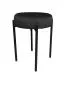 Taboret TORIN MG VELVET czarny na metalowych nogach | MIRAT.