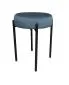 Taboret TORIN MG VELVET ciemno niebieski na metalowych nogach | MIRAT.