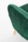 Fotel RAVEL VELVET ciemno zielony/naturalne drewno pikowany | MIRAT.