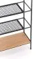 Regał REG21 dąb/czarny z rattanowymi półkami w stylu loft | MIRAT. styl LOFT