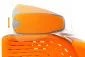 Fotel biurowy WAU biały/pomarańczowy elastomer ergonomiczny | MIRAT.