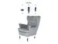 Fotel HARRY VELVET czarny tapicerowany aksamitem | MIRAT. w stylu GLAMOUR, VINTAGE kolekcja
