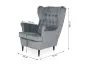 Fotel HARRY VELVET curry uszak do salonu | MIRAT. w stylu GLAMOUR, VINTAGE kolekcja