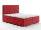 Łóżko kontynentalne INTENSO 160 bordowe velvet z pojemnikiem i materacem | MIRAT. styl GLAMOUR