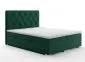 Łóżko kontynentalne INTENSO 180 zielone velvet tapicerowane aksamitem | MIRAT. styl GLAMOUR