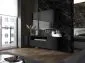 Szafka RTV TAL 2D1K 2 150cm wisząca czarna mat do salonu I sklep meblowy MIRAT. styl LOFT, RYFLOWANY kolekcja TAL
