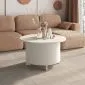 Ława okrągła SALVO AC 80x80 cappuccino I sklep meblowy MIRAT. styl PASTELE