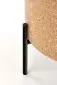 Stolik kawowy SASHA 38x38 naturalny/czarny ze schowkiem do salonu | MIRAT. styl LOFT