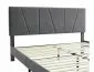 Łóżko tapicerowane SAVANA VELVET 120x200 szare do sypialni I sklep meblowy MIRAT. styl GLAMOUR