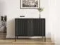 Komoda ISEO 2D 104 czarna mat dwudrzwiowa I sklep meblowy MIRAT. styl GLAMOUR, LOFT, RYFLOWANY kolekcja ISEO