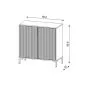 Komoda FLINN 2D 88 czarna mat dwudrzwiowa I sklep meblowy MIRAT. styl GLAMOUR, LOFT