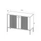 Komoda ISEO 2D 104 czarna mat dwudrzwiowa I sklep meblowy MIRAT. styl GLAMOUR, LOFT, RYFLOWANY kolekcja ISEO