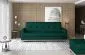 Sofa rozkładana z funkcją spania SELENE VELVET zielona w stylu glamour | MIRAT.