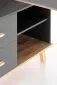 Biurko regulowane SERGIO XL antracyt/dąb z szafką | MIRAT. w stylu LOFT kolekcja