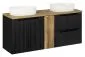 Szafka pod umywalkę NOVA BLACK 82-80-2S 80cm czarna nowoczesna I sklep meblowy MIRAT. styl RYFLOWANY