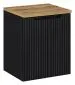 Szafka pod umywalkę NOVA BLACK 82-50-2D 50cm dwudrzwiowa czarna I sklep meblowy MIRAT. styl RYFLOWANY