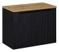 Szafka pod umywalkę NOVA BLACK 82-80-2D 80cm czarna ryflowana I sklep meblowy MIRAT. styl RYFLOWANY