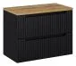 Szafka pod umywalkę NOVA BLACK 82-80-2S 80cm czarna nowoczesna I sklep meblowy MIRAT. styl RYFLOWANY