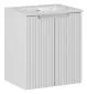 Szafka pod umywalkę NOVA WHITE 82-50-2D 50cm biała ryflowane fronty I sklep meblowy MIRAT. styl RYFLOWANY