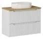 Szafka pod umywalkę NOVA WHITE 82-80-2S 80cm biała ryflowana I sklep meblowy MIRAT. styl RYFLOWANY