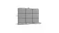 Zestaw 12 paneli tapicerowanych SQUARE 180x120 ciemnoszary do sypialni I sklep meblowy MIRAT.