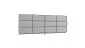 Zestaw 12 welurowych paneli tapicerowanych SQUARE 240x90 szary I sklep meblowy MIRAT.