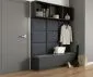 Zestaw 12 paneli tapicerowanych SQUARE 180x120 ciemnoszary do sypialni I sklep meblowy MIRAT.
