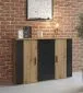 Komoda SIGMA 2D4S 132cm dąb artisan/czarny mat z szufladami I sklep meblowy MIRAT. styl LOFT