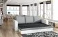 Sofa rozkładana z funkcją spania INVERSA szara/biała z pojemnikiem | MIRAT.