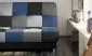Sofa rozkładana z funkcją spania CAYO VELVET czarna/szara/żółta z pojemnikiem | MIRAT.