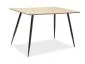 Dąb stół do jadalni z czarnymi metalowymi nogami w stylu loft REMUS