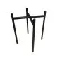 Taboret TORIN MG VELVET musztardowy/curry na metalowych nogach | MIRAT.