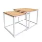 Stolik kawowy 2w1 CUBE dąb craft/biały metalowe I sklep meblowy MIRAT. styl LOFT, SKANDYNAWSKI