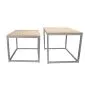 Stolik kawowy 2w1 CUBE dąb sonoma/srebrny metalowy I sklep meblowy MIRAT. styl LOFT